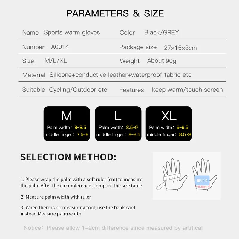 Outdoor warm cold windproof riding gloves touch screen windproof and anti-skid women&