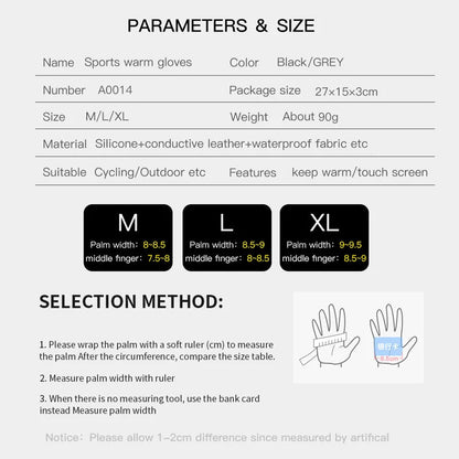 Outdoor warm cold windproof riding gloves touch screen windproof and anti-skid women&