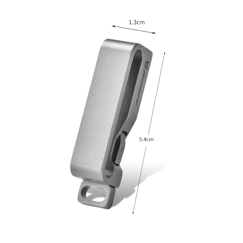 Titanium Waist Belt Buckle &amp; Keychain. Portable EDC Outdoor Tool