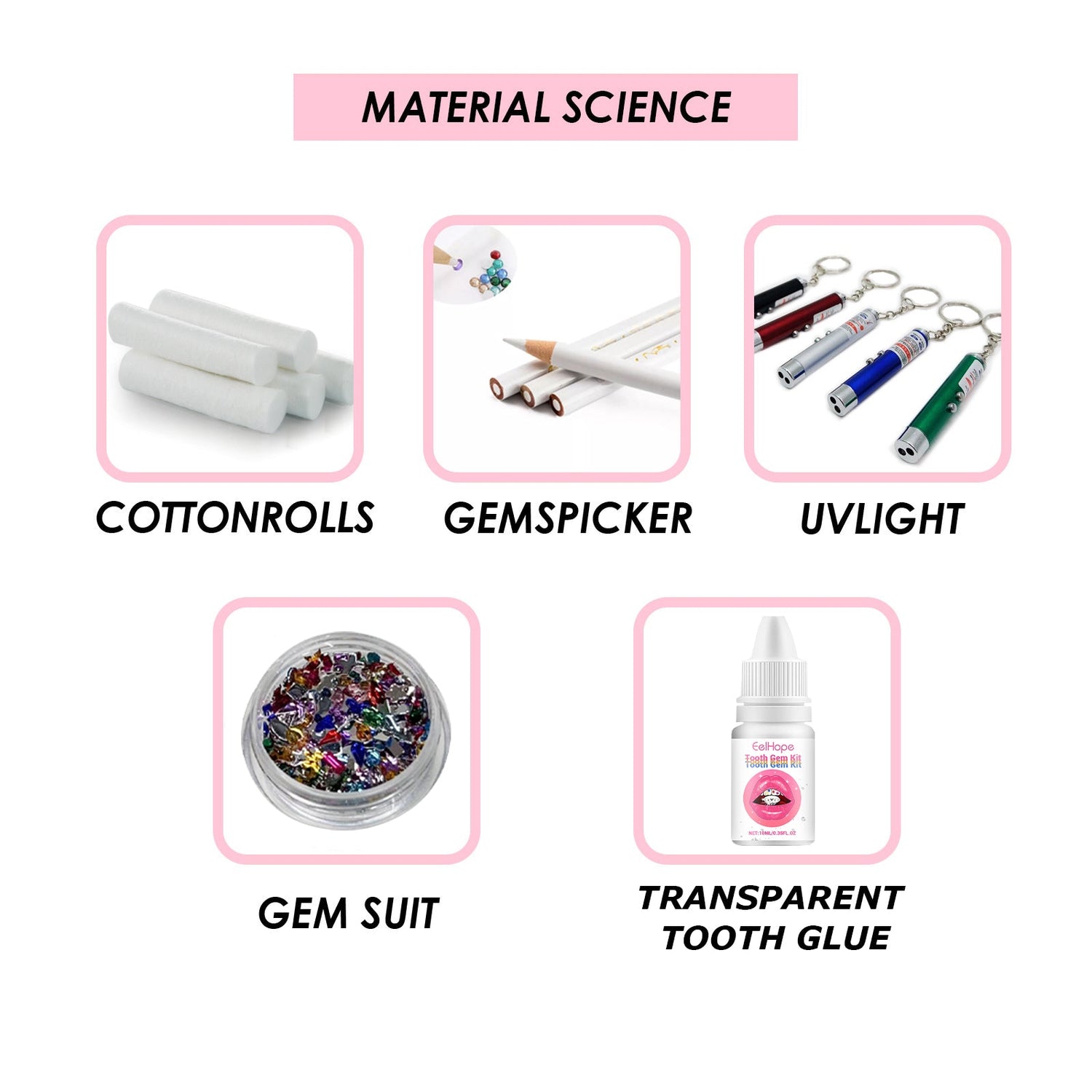 Tooth Gem Kit, European And American Style Hip Hop Style Dental Drill Jewelry DIY Dental Drill Set