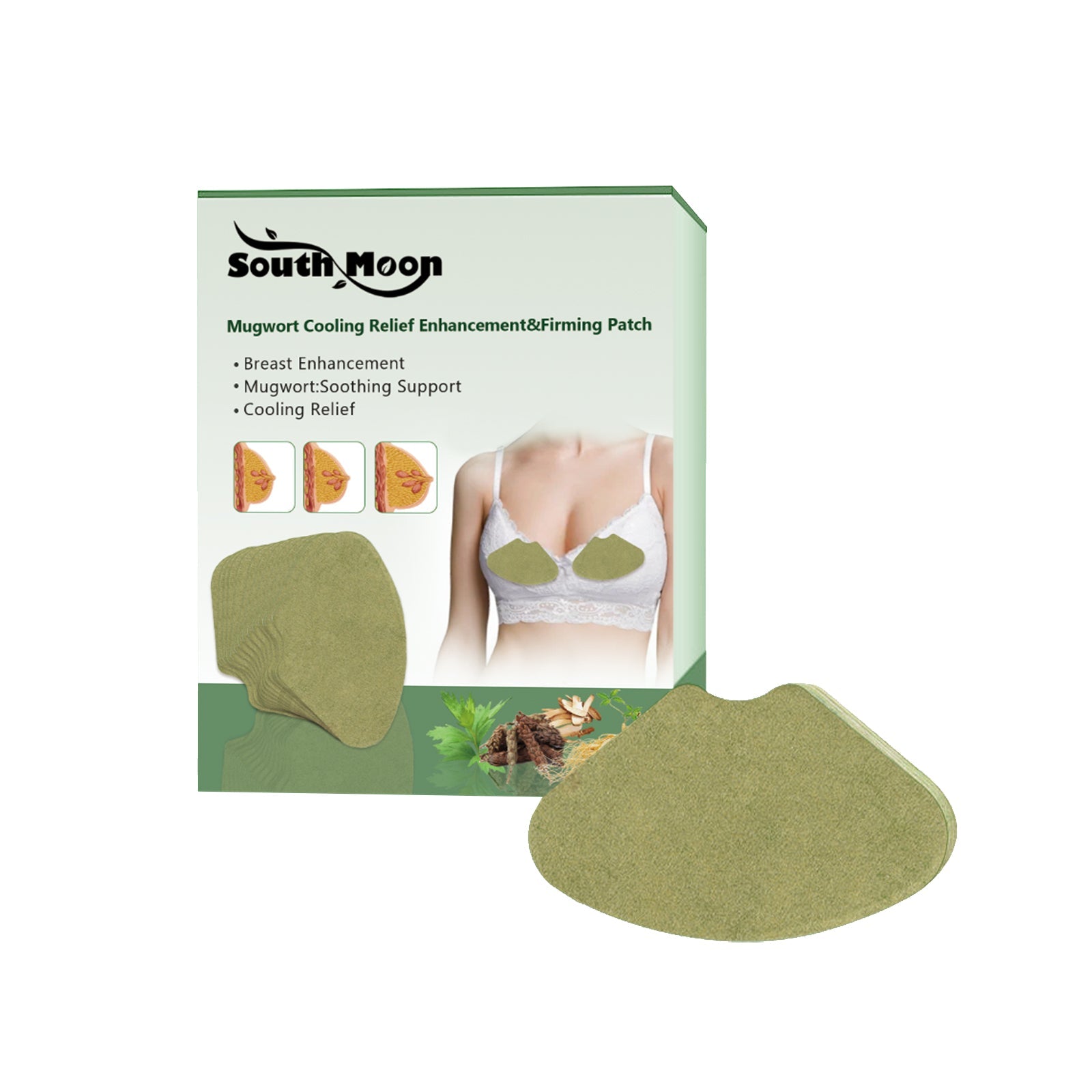 Mugwrot Cooling Relief Enhancements &amp; Firming Patch, Massage Firming Chest Anti-sagging Chest Plump Patch