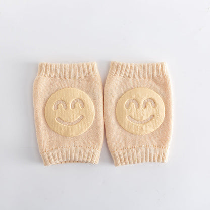 Woolen loop baby socks, elbow protection, walking and crawling, knee protection, baby and child knee protection, smiling face knee protection