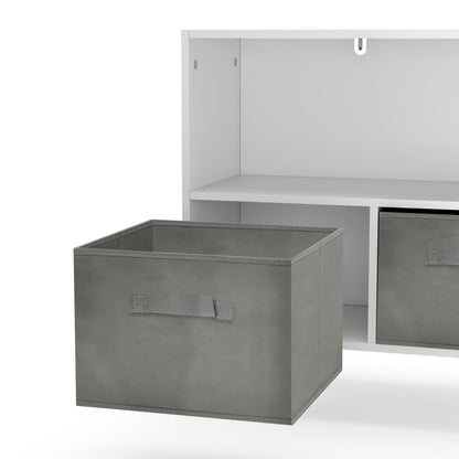 Kids bookcase with Collapsible Fabric Drawers Children&