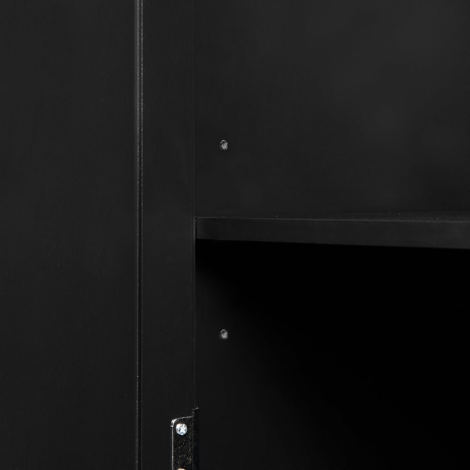 Tall Storage Cabinet with Two Drawers for Bathroom/Office, Black