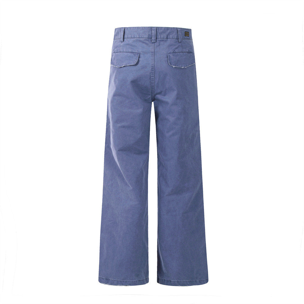 Vintage Drawstring Design Work Pants Men&
