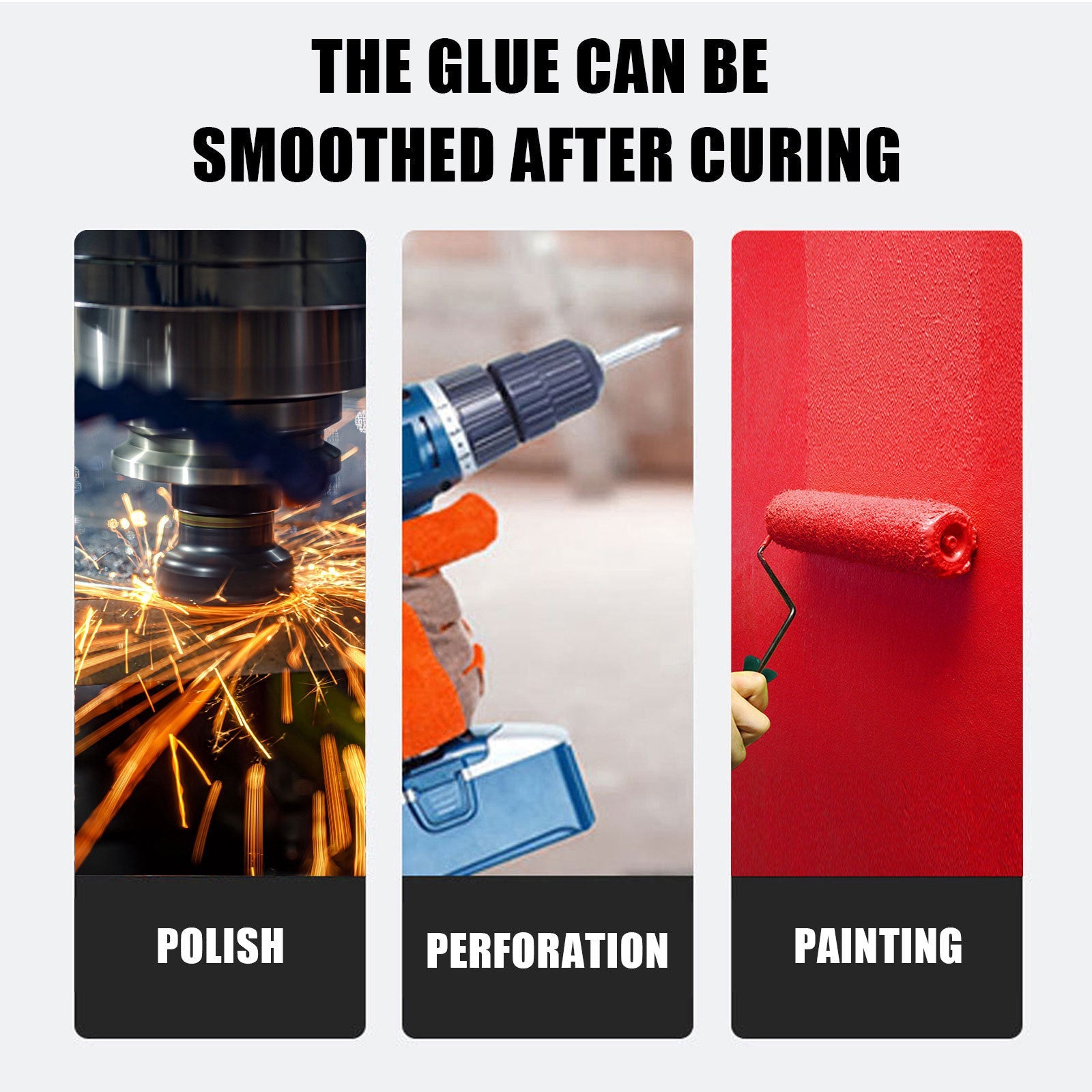 AB Casting Glue, Fast Drying Metal Tank Repair High Temperature Casting Glue