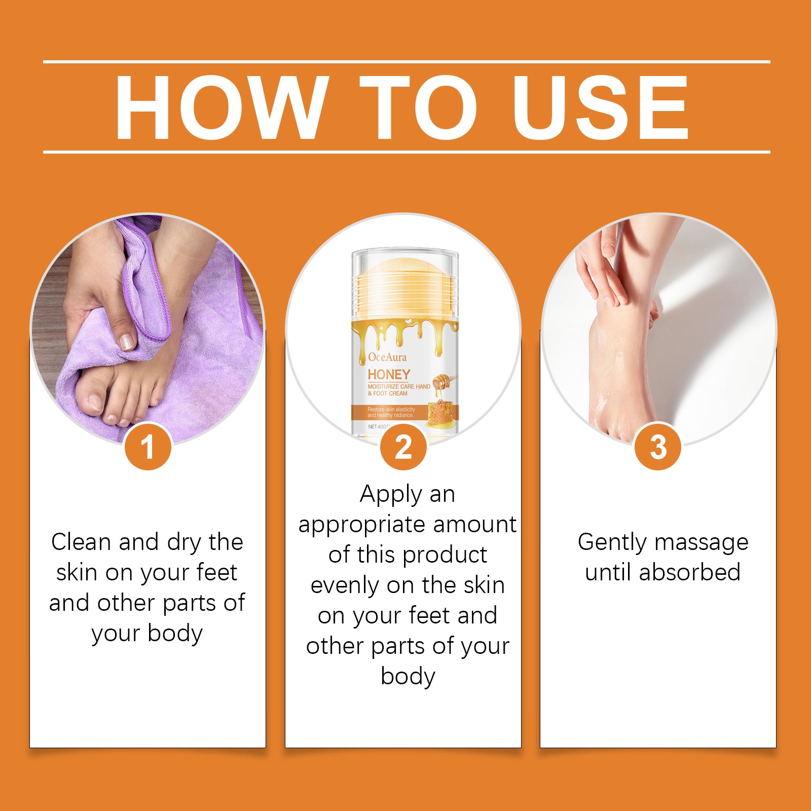 Honey Foot Moisturizing Anti-Crack Cream, Foot Moisturizing Repair Heel Body Skin Care Cream