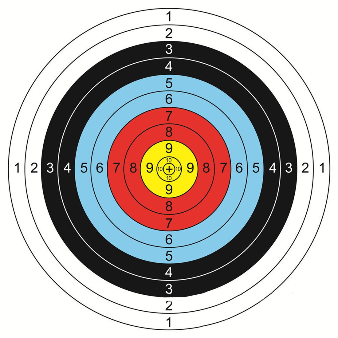 New 30pcs 40*40 cm Archery Shooting Target Paper Bow Hunting Archery Kit Standard Full Ring Single Spot Shooting Training Paper