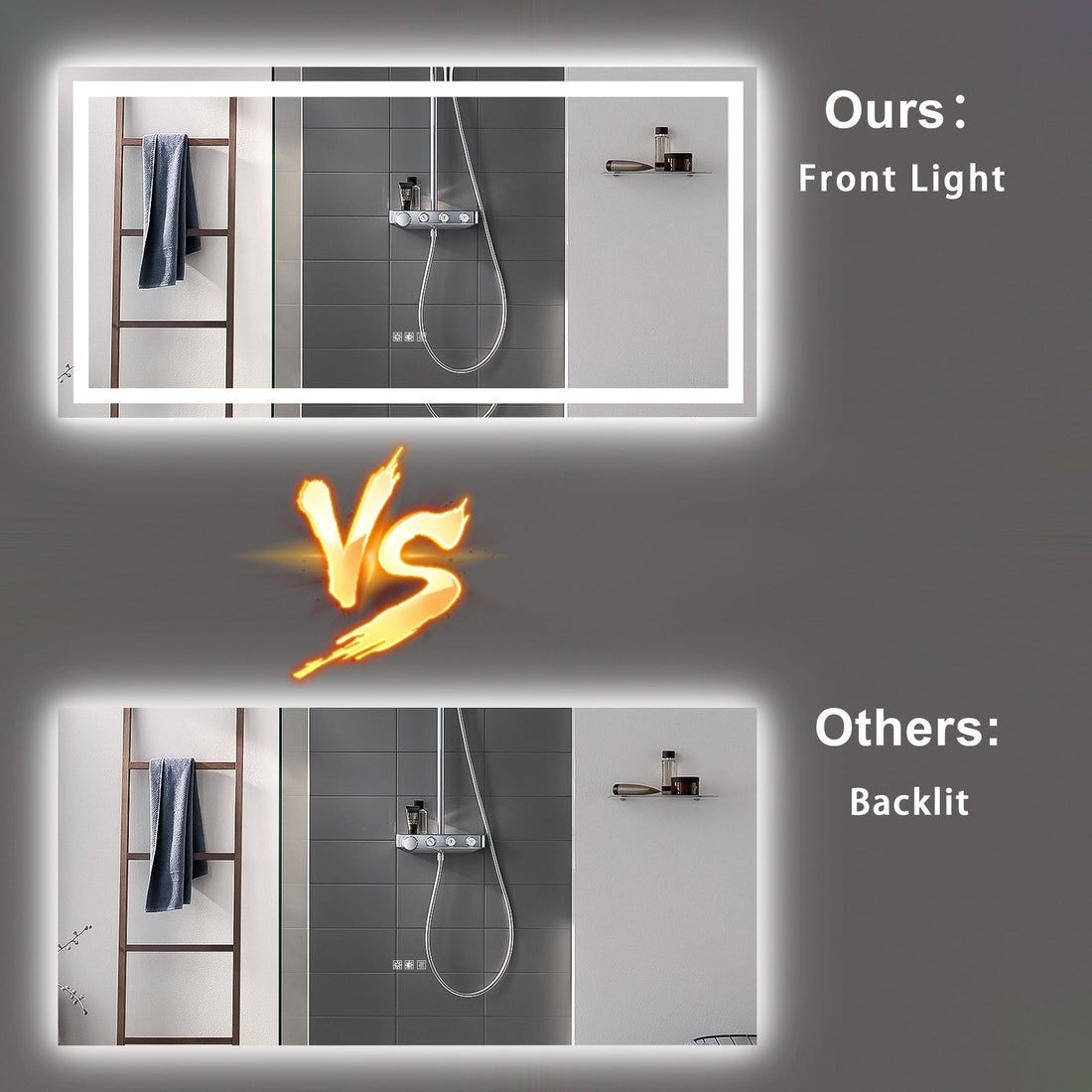 72"×36" LED Mirror Light Bathroom,anti-Fog &amp; Dimming Led Bathroom Vanity Mirror
