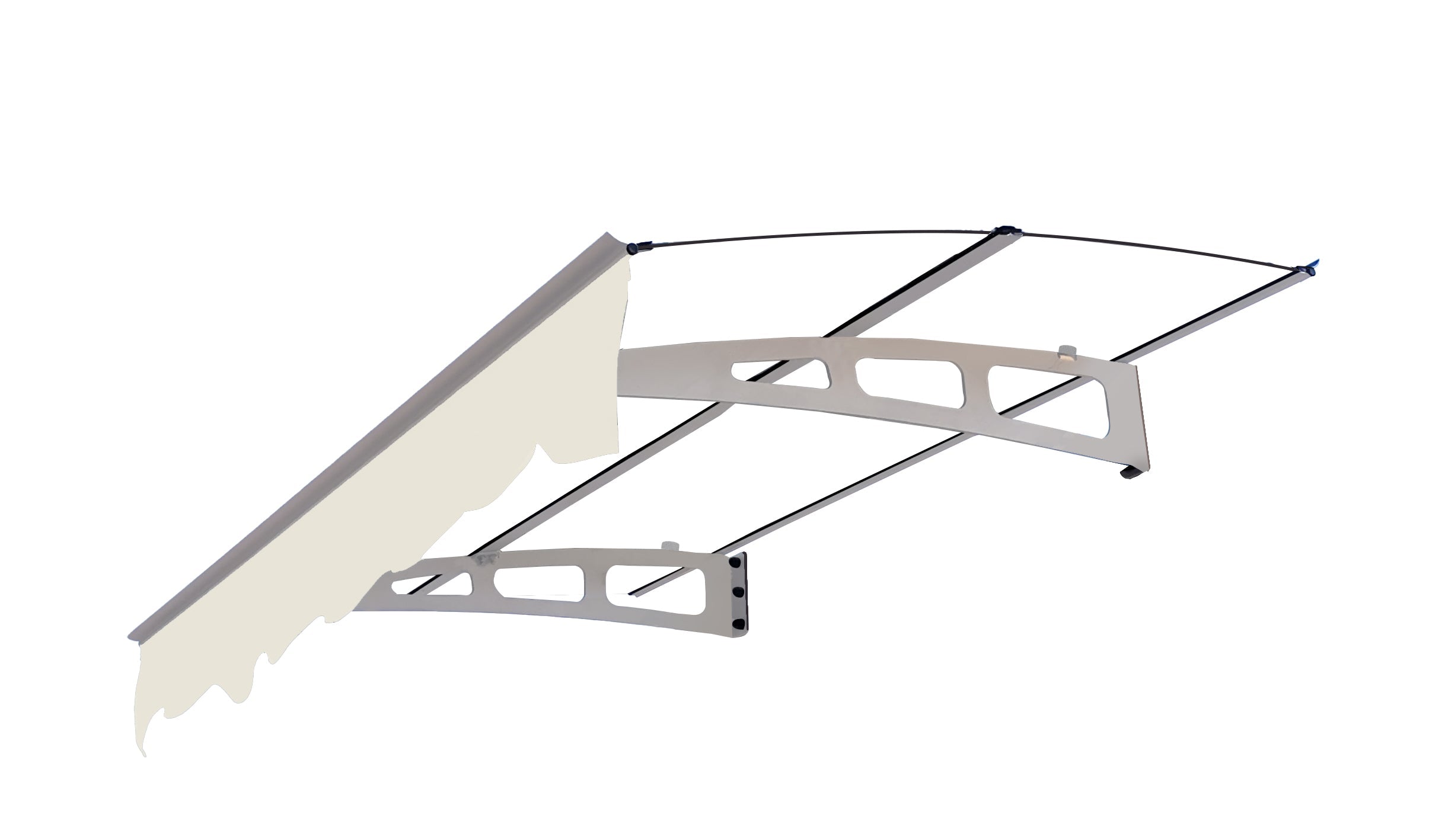 5934W Series Door Window Awning Canopy W59"xD34" Made of 0.137Inch /3.5mm Thick Virtually Crystal Solid Polycarbonate Sheet