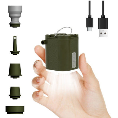 Mini Electric Pump for Inflating/Deflating Air Mattresses &amp; Swimming Rings, Portable for Camping