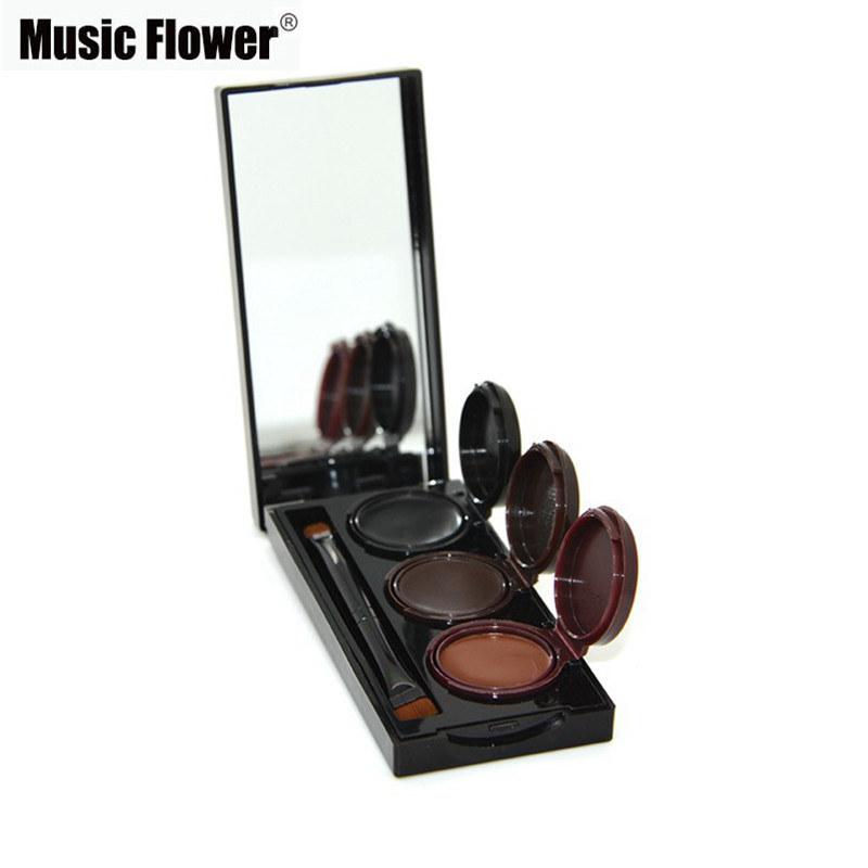 Music Flower Brand Makeup Eyeliner Gel &amp; Eyebrow Powder Palette Waterproof Lasting Smudgeproof Cosmetics Eye Brow Enhancers