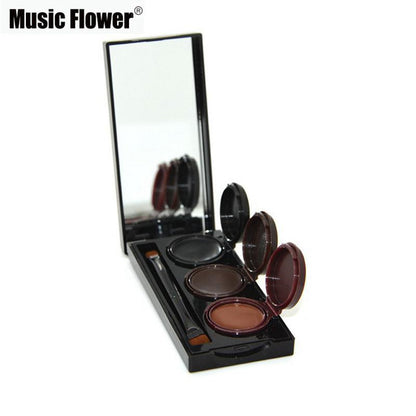 Music Flower Brand Makeup Eyeliner Gel &amp; Eyebrow Powder Palette Waterproof Lasting Smudgeproof Cosmetics Eye Brow Enhancers