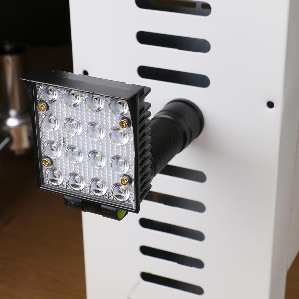 16 LEDs Work Flashlights White Red Blue Light Car Repair Working Lamp USB 18650 Torch Built-in Magnet Hook