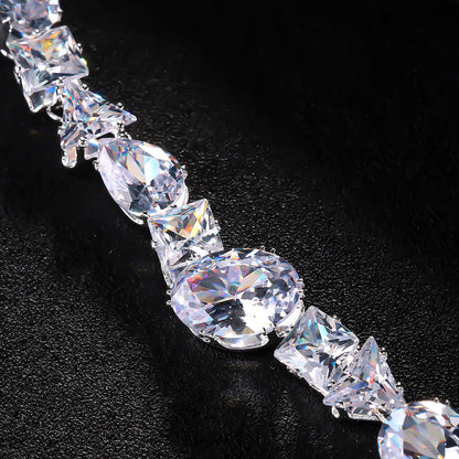 Simple necklace earring set bride&