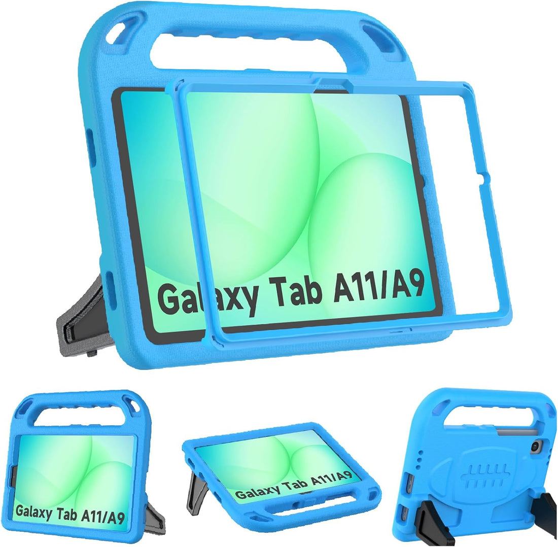 Kids Case for Samsung Galaxy Tab A7 Lite 8.7 Inch 2021(Sm-T220/T225),Tab A7 Lite Case with Built-In Screen Protector, Shockproof Handle Stand Kids Case for Samsung Galaxy Tab A7 Lite 2021 - Blue