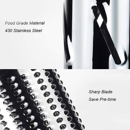 5-in-1 Cheese Grater: Gourmet, Rotary with Hand Crank, 10 Blades (3 Blades-C), for Cheese &amp; Vegetable Slicing.