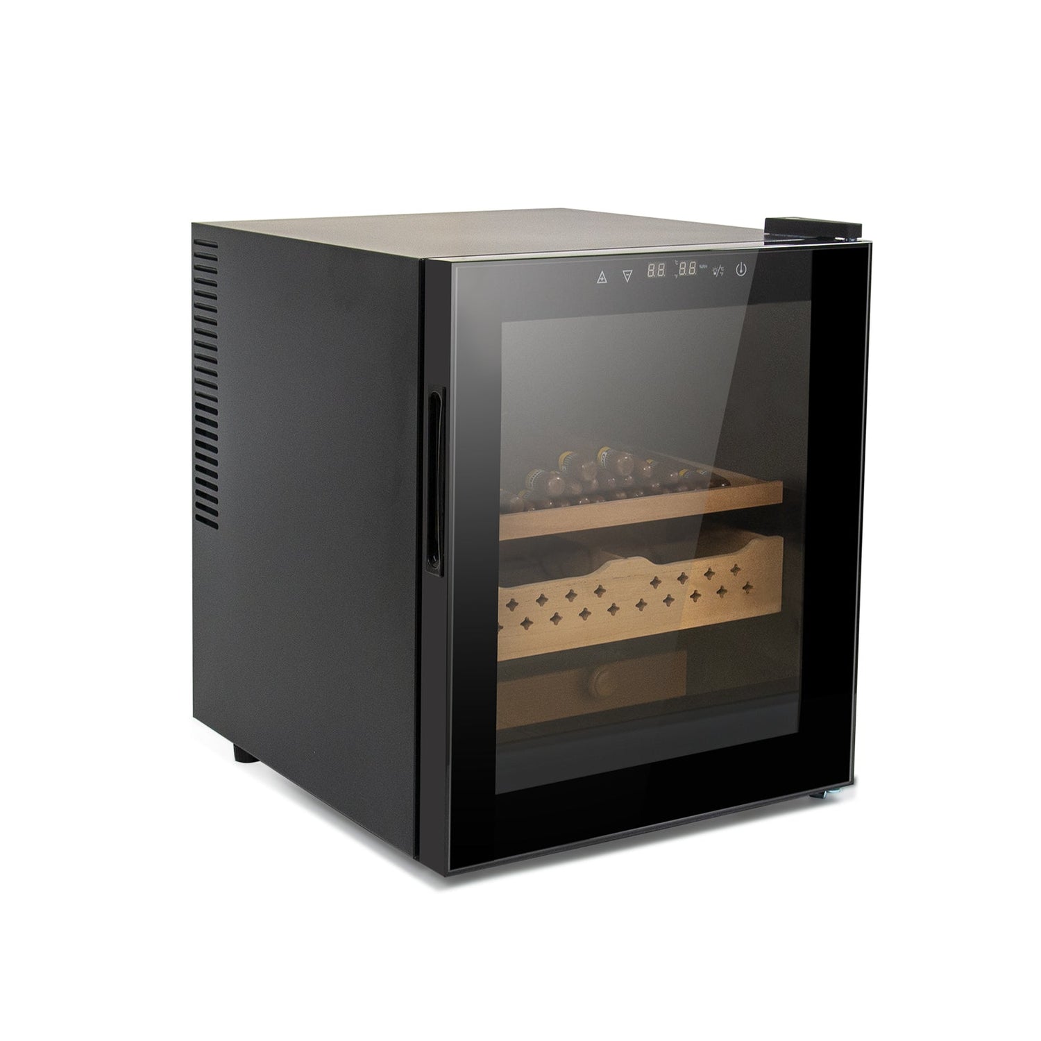 50L Cigar Humidors with 3-IN-1 Cooling, Heating &amp; Humidity Control, 250 Counts Capacity Cigar Humidor Humidifiers with Constant Temperature Controller