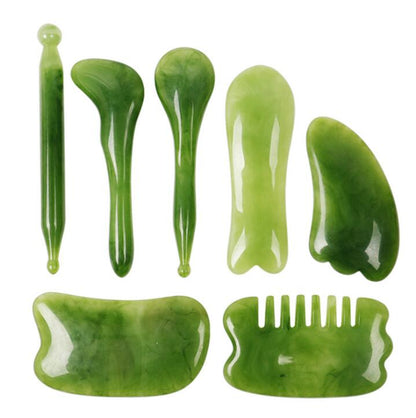 Jade Face Roller Gua Sha Massager Natural Real Stone Scraper Care Massage Tools Face Gouache Skin