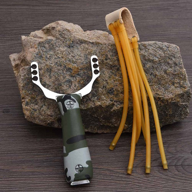 Slingshot Shooting Hunting Slingshot Three Card Six-strand Stainless Steel Slingshot