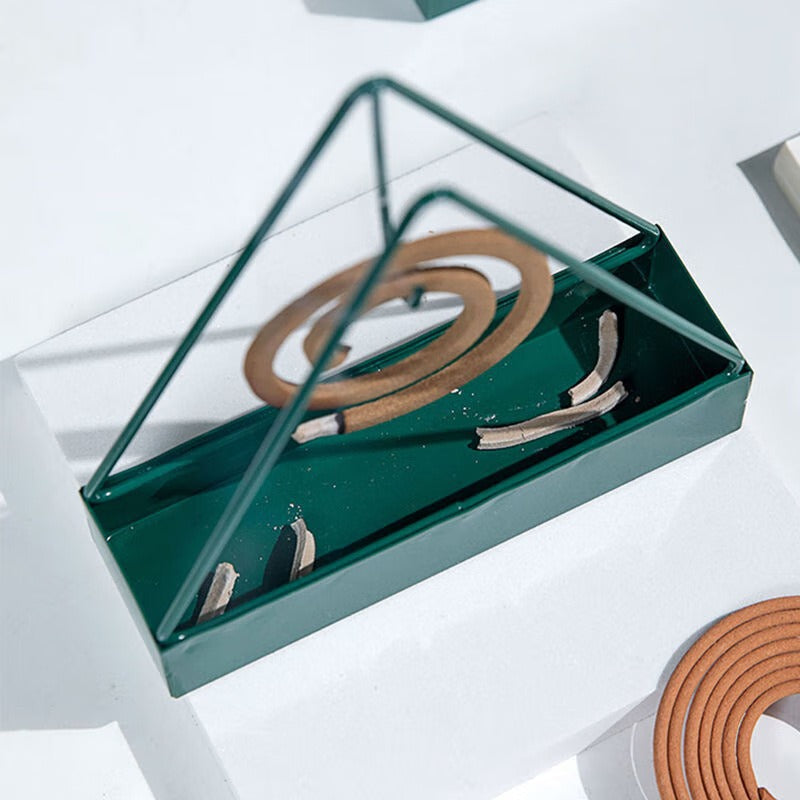 3-Legged Iron Mosquito Coil Stand   Portable, Durable &amp; Stylish Sandalwood Design   Ideal Home Accessory for Coils