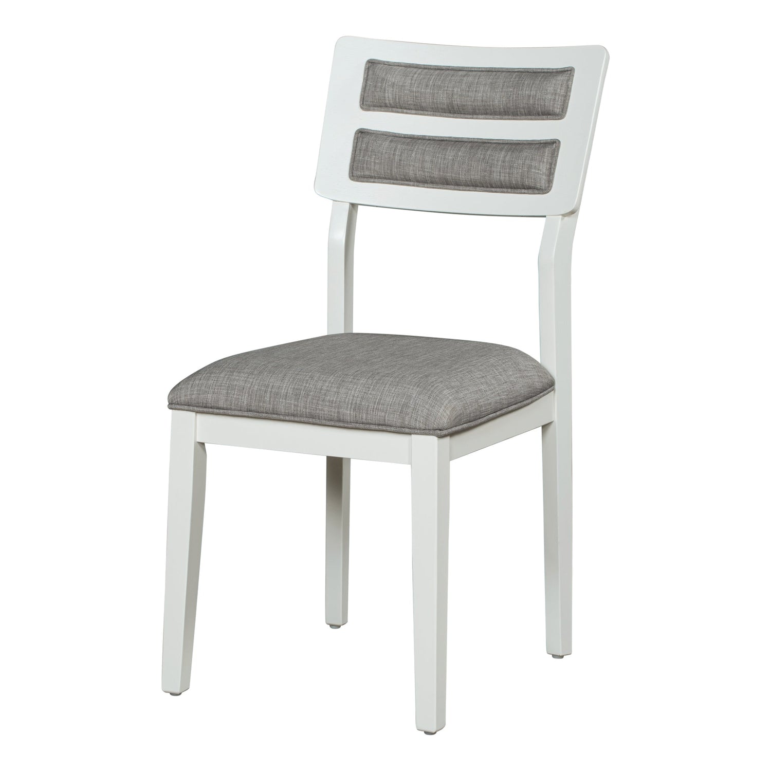TREXM Classic and Traditional Style 6 - Piece Dining Set, Includes Dining Table  4 Upholstered Chairs &amp; Bench (White+Gray)
