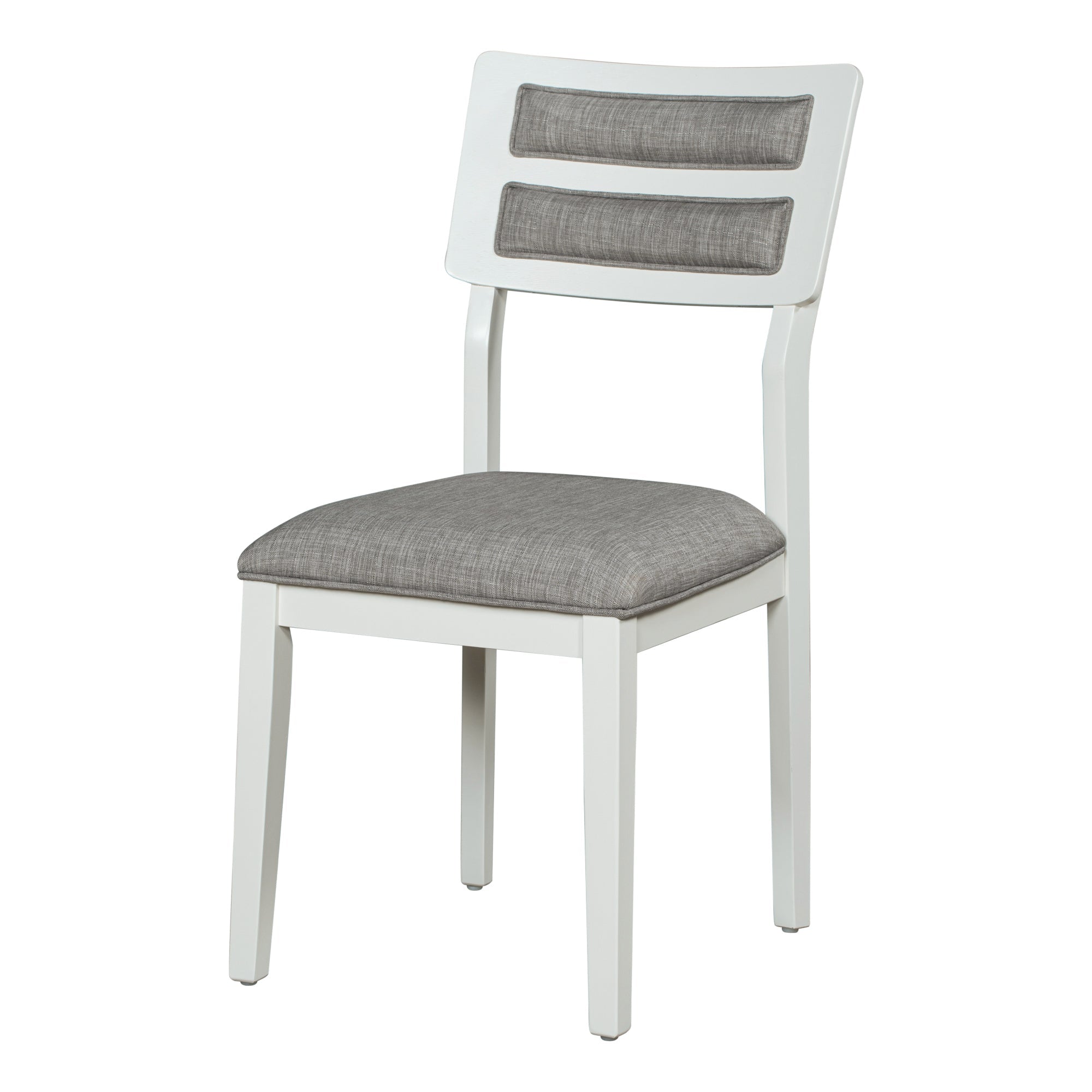TREXM Classic and Traditional Style 6 - Piece Dining Set, Includes Dining Table  4 Upholstered Chairs &amp; Bench (White+Gray)
