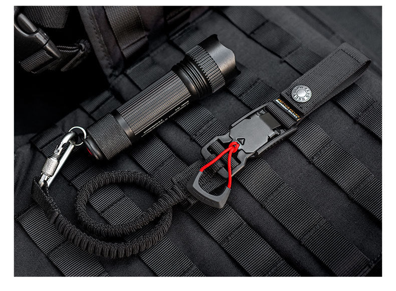 Func. tool rope, equip. tools, phone anti-loss hooks, bag &amp; pant dec. ropes