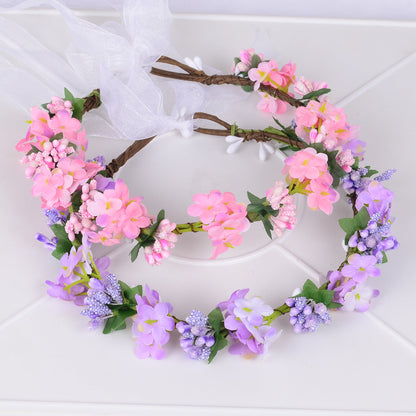 Hawaiian flower garland headband, bride&