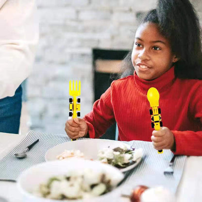 Dinneractive car bulldozer excavator fork shovel dining plate children&