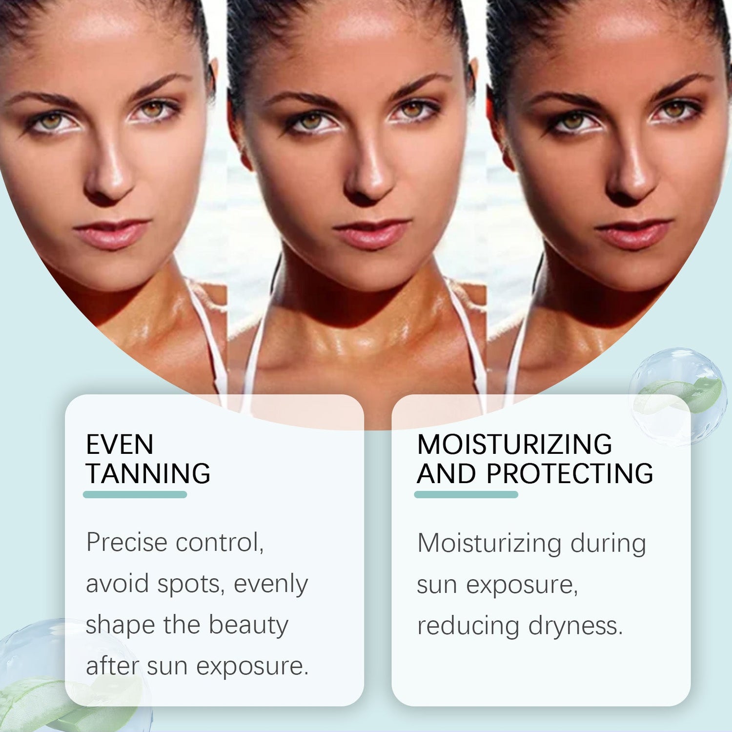 Tanning Drops, Gentle Moisturizing, Tanning And Even Skin Tone Moisturizing Wheat Skin Tone Care Solution