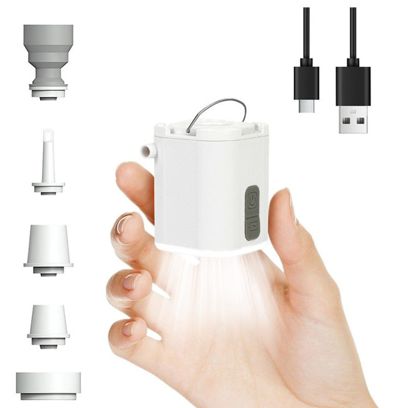 Mini Electric Pump for Inflating/Deflating Air Mattresses &amp; Swimming Rings, Portable for Camping