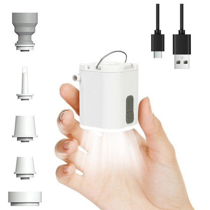 Mini Electric Pump for Inflating/Deflating Air Mattresses &amp; Swimming Rings, Portable for Camping
