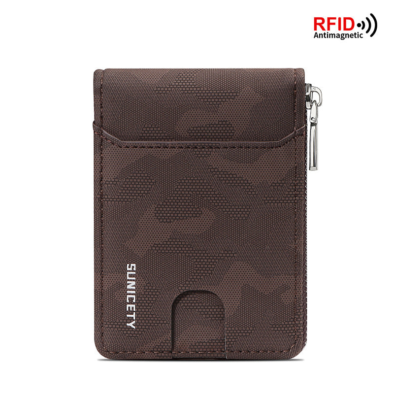 RFID Zipper Large Capacity Certificate Credit Multi Card Man&