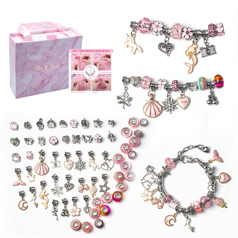 Cartoon Pink Set DIY Handmade Jewelry Children&