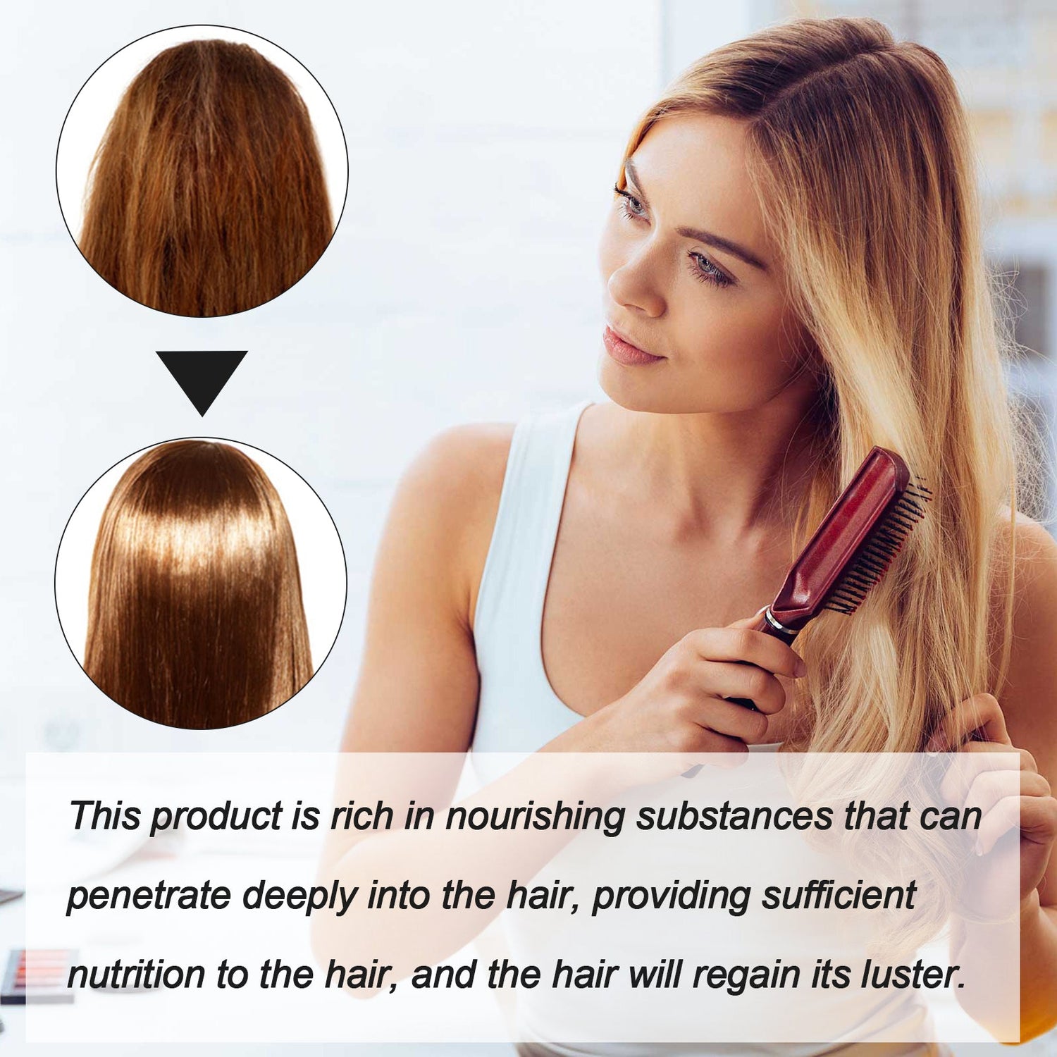 Protein Correcting Hair Care Oil, Repair Short-Tempered Dry Hair Strengthen Hair Moist Luster Care Hair Oil