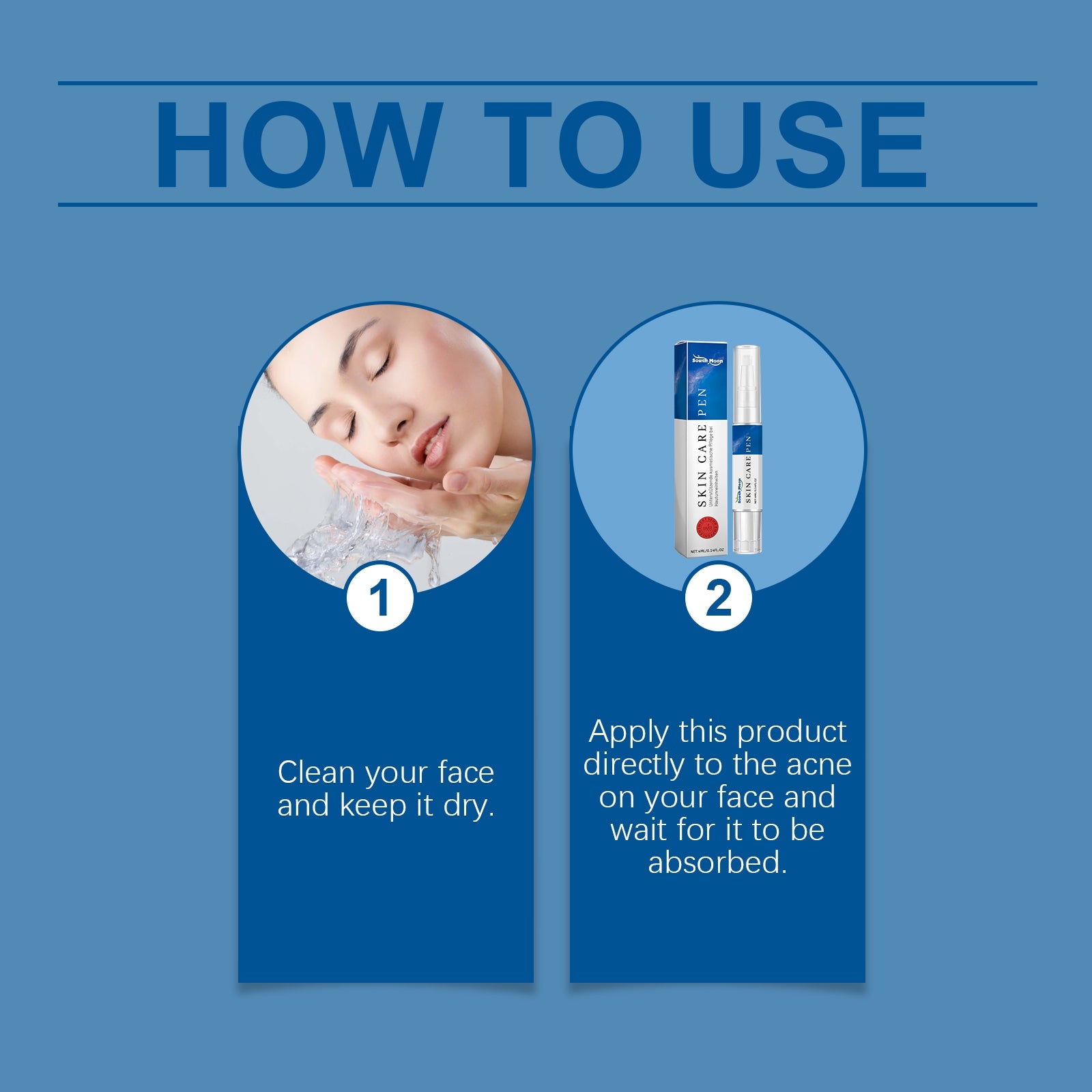 Acne Care Pen, Gently Clean Acne And Acne Closing Skin Daily Care Solution