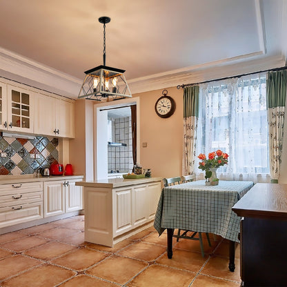 4-Light Farmhouse Chandeliers For Dining Room (No Bulbs)