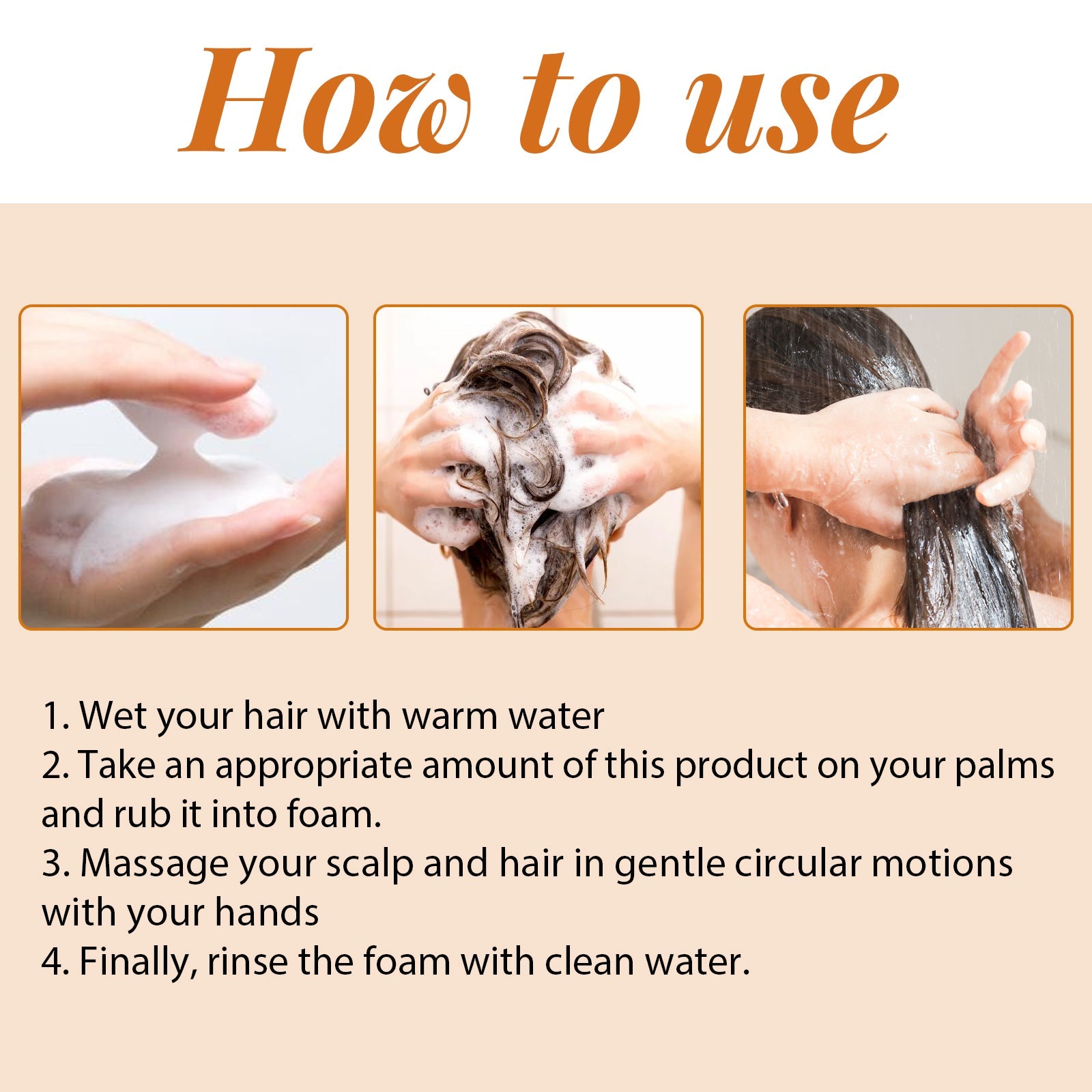 Horse Oil Shampoo Deep Cleaning Scalp Dandruff Control Oil Control Fluffy Hair Moisturizing Hair Care