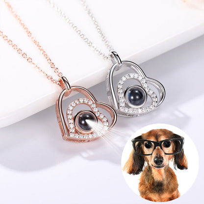 100 languages, I love you necklace, nano projection, customized color images, photos, text, love for Europe and America