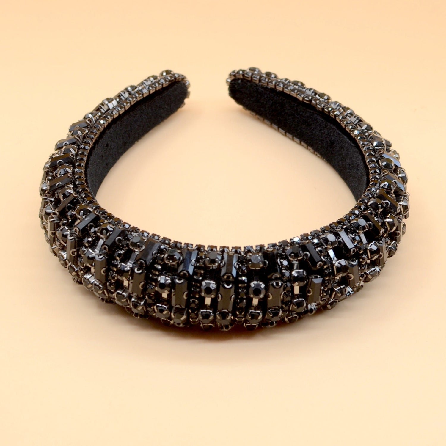 Luxury Sparkly Full Crystal Pearl Baroque Hairband Padded Rhinestone Princess Headband For Headdress Birthday Hair Jewelry