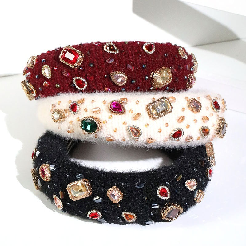 Heavy Industry Baroque Crystal Hair Hoop Women&