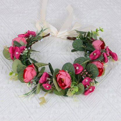 European and American style brides, sweet flower garlands, hair accessories, photography, photography, travel, hairbands, super fairy wedding dresses, dress accessories