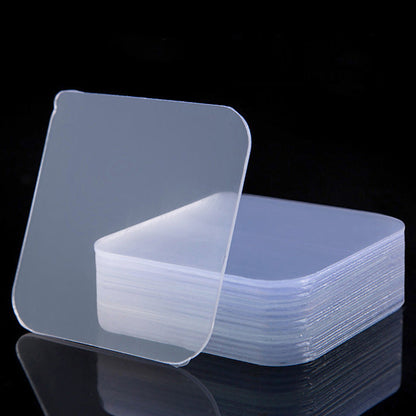 Multipurpose Transparent Traceless Removable Square Sticky Nano Gel Double Sided Adhesive Tape 6*6cm