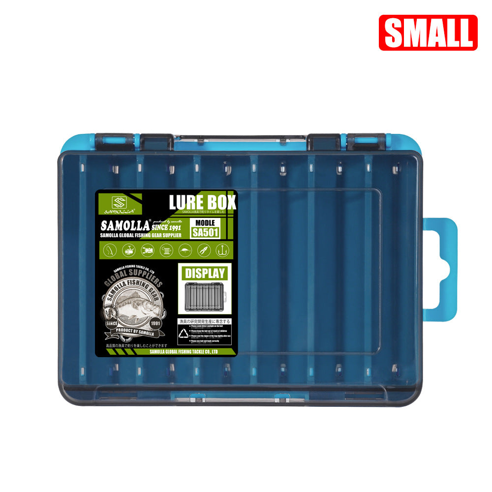14-Compartment Fishing Tackle Box for Accessories, Lures &amp; Hooks, Double-Sided Organizer.
