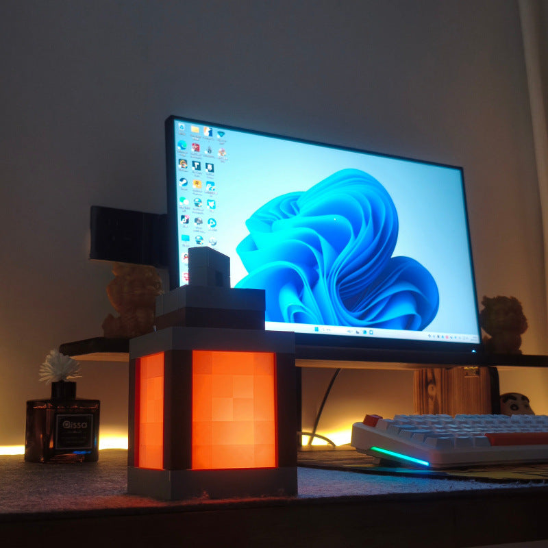 Pixel wall night light, USB hanging torch, bedroom/gaming/kids&