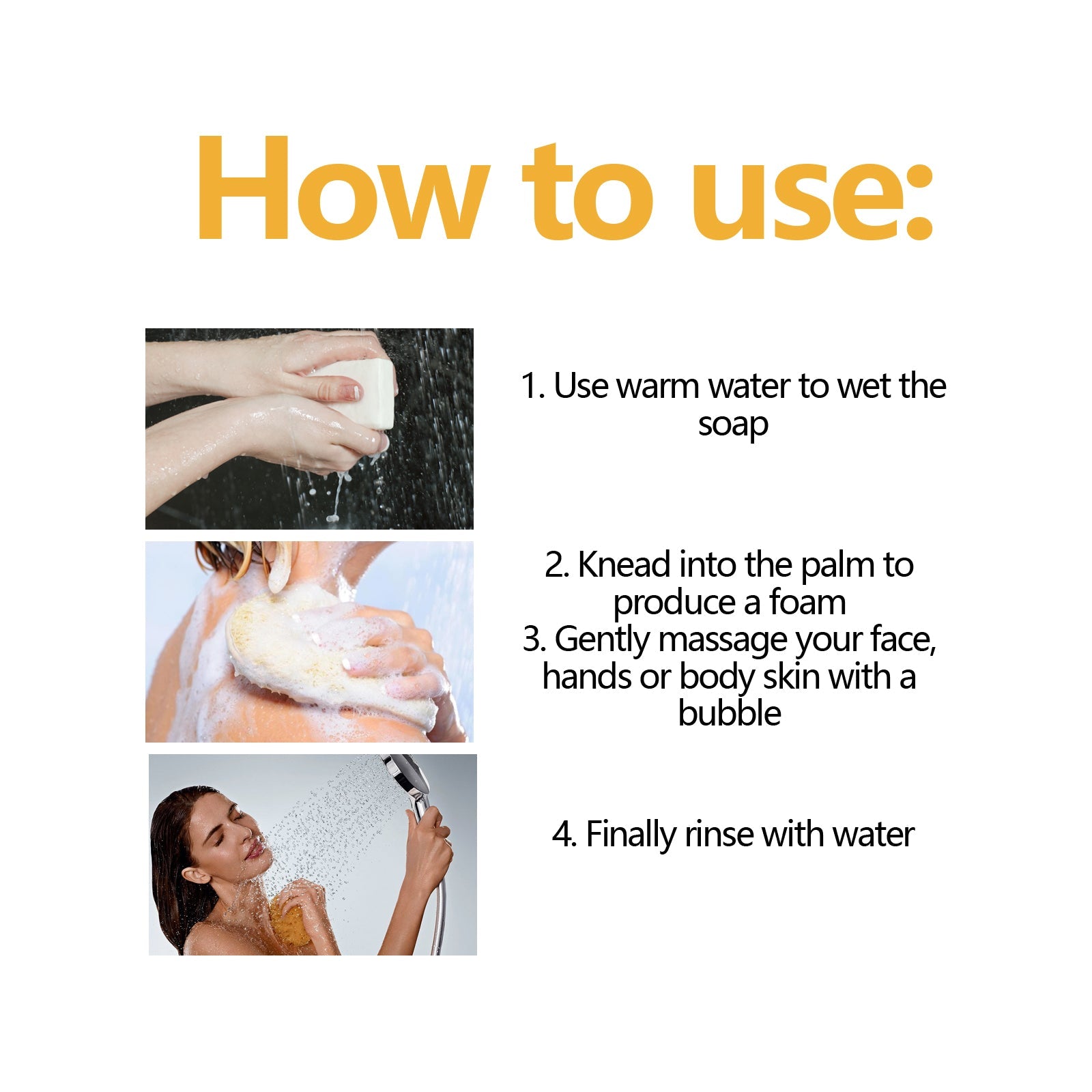 Turmeric &amp; Kojic Acid Soap, Gently Clean Face Fade Spots Brighten Skin Tone Moisturize And Moisturize Even Skin Tone