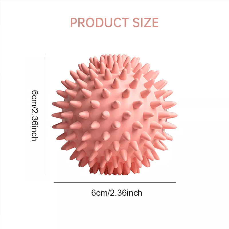 Durable sport massage ball. Spiky design for myofascial release, deep - tissue work, trigger points, muscle recovery &amp; pain reli