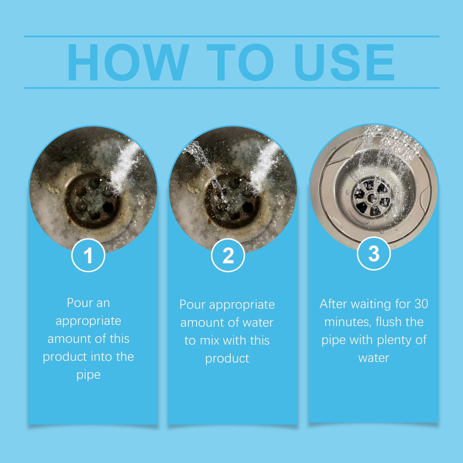 Pipe Dredge Agent Sink Drain Kitchen Toilet Pipe Quick Dredge Clean Decontaminate