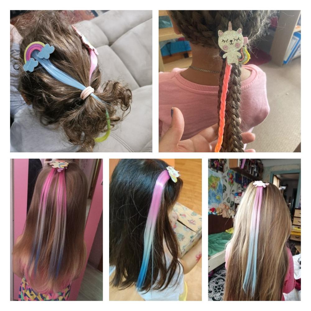 Sweet Colorful Hairpin Lovely Children Girls Hairclip Kids Cute Barrette Cartoon Extension Braider Rainbow Hair Accessories